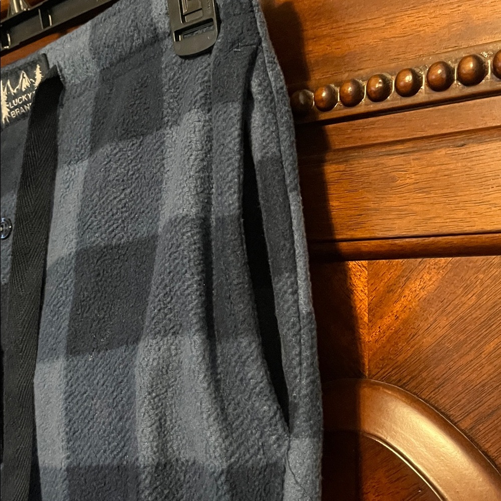 Lucky Brand Men's Navy Checkered Pajama Pants - Picture 8 of 10